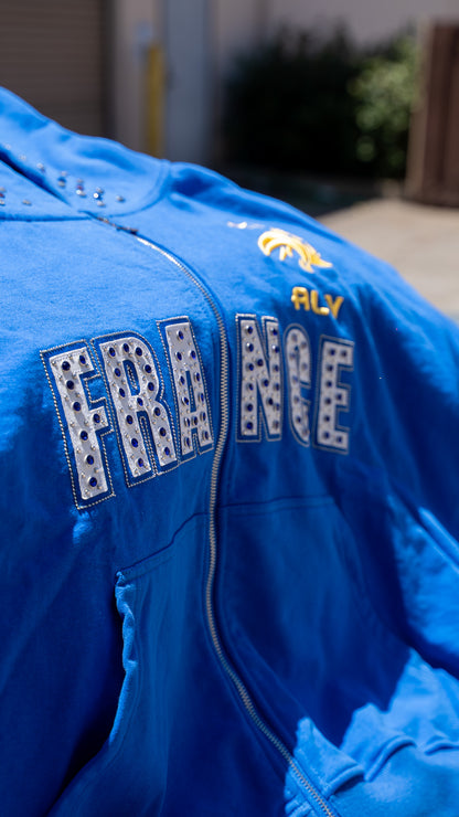 France Studded Zip Up