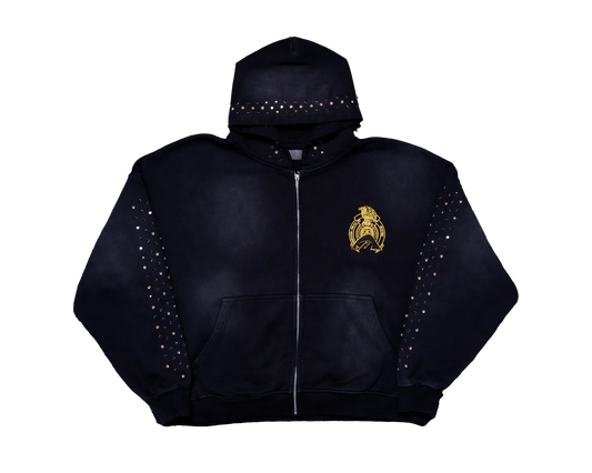 Mexico Rhinestone Zip Up