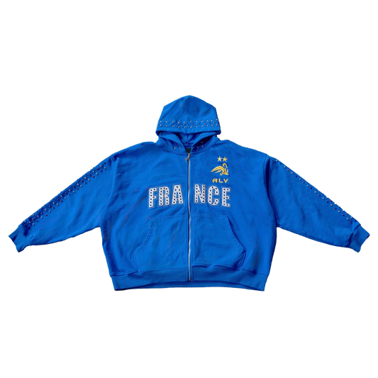 France Studded Zip Up
