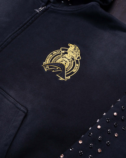 Mexico Rhinestone Zip Up